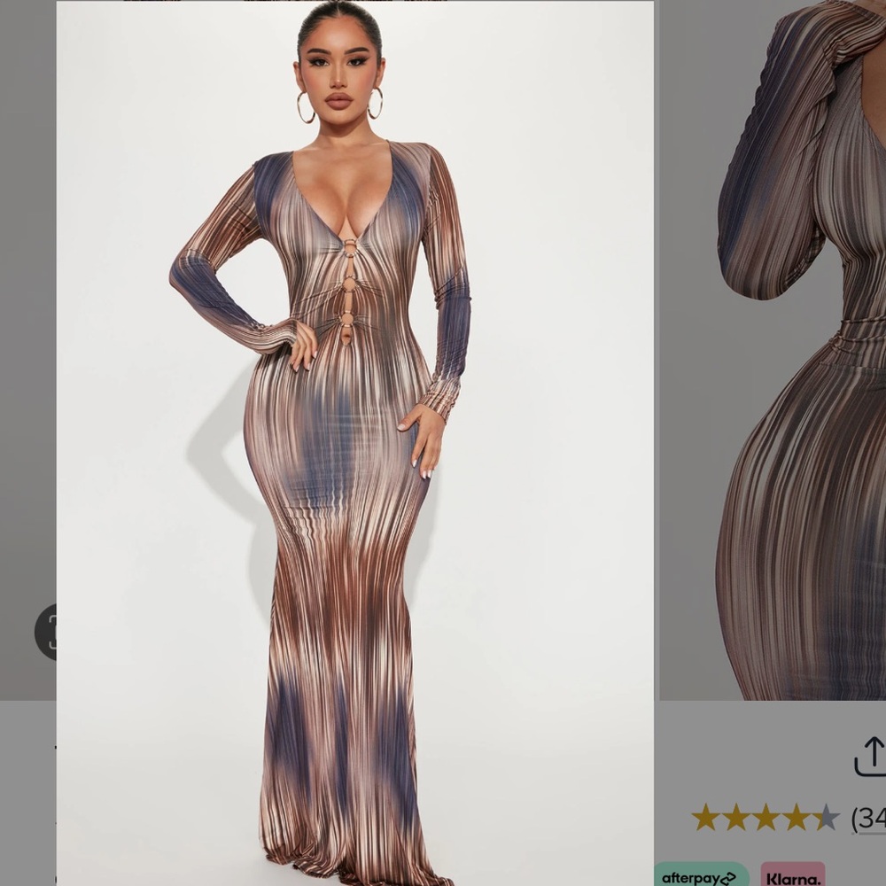 Trying to impress maxi dress- brown combo